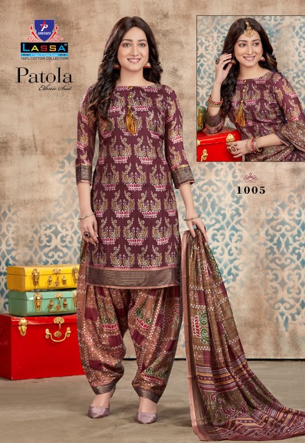 Lassa Patola Ethnic Suit Vol-1 Cotton Designer Print Dress Material